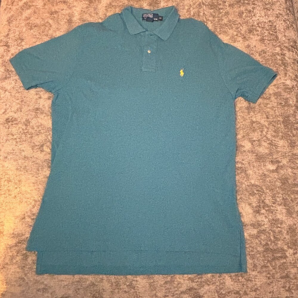 Polo Ralph Lauren Men's Short Sleeve Teal Polo Shirt Size XL